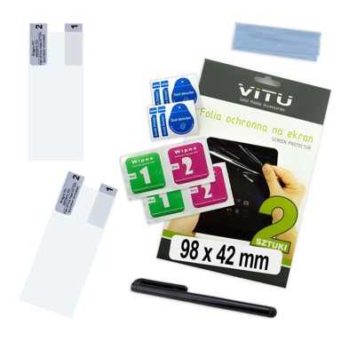 VITU Zaštitna folija za mobitel i GPS uređaj, 98 × 42 mm, 4,2", 2 kom.